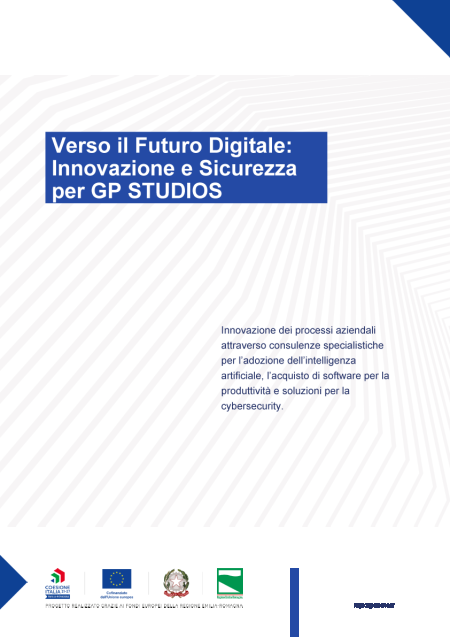 Scheda del progetto "Verso il Futuro Digitale: Innovazione e Sicurezza per GP Studios", finanziato dai Fondi Europei della Regione Emilia-Romagna